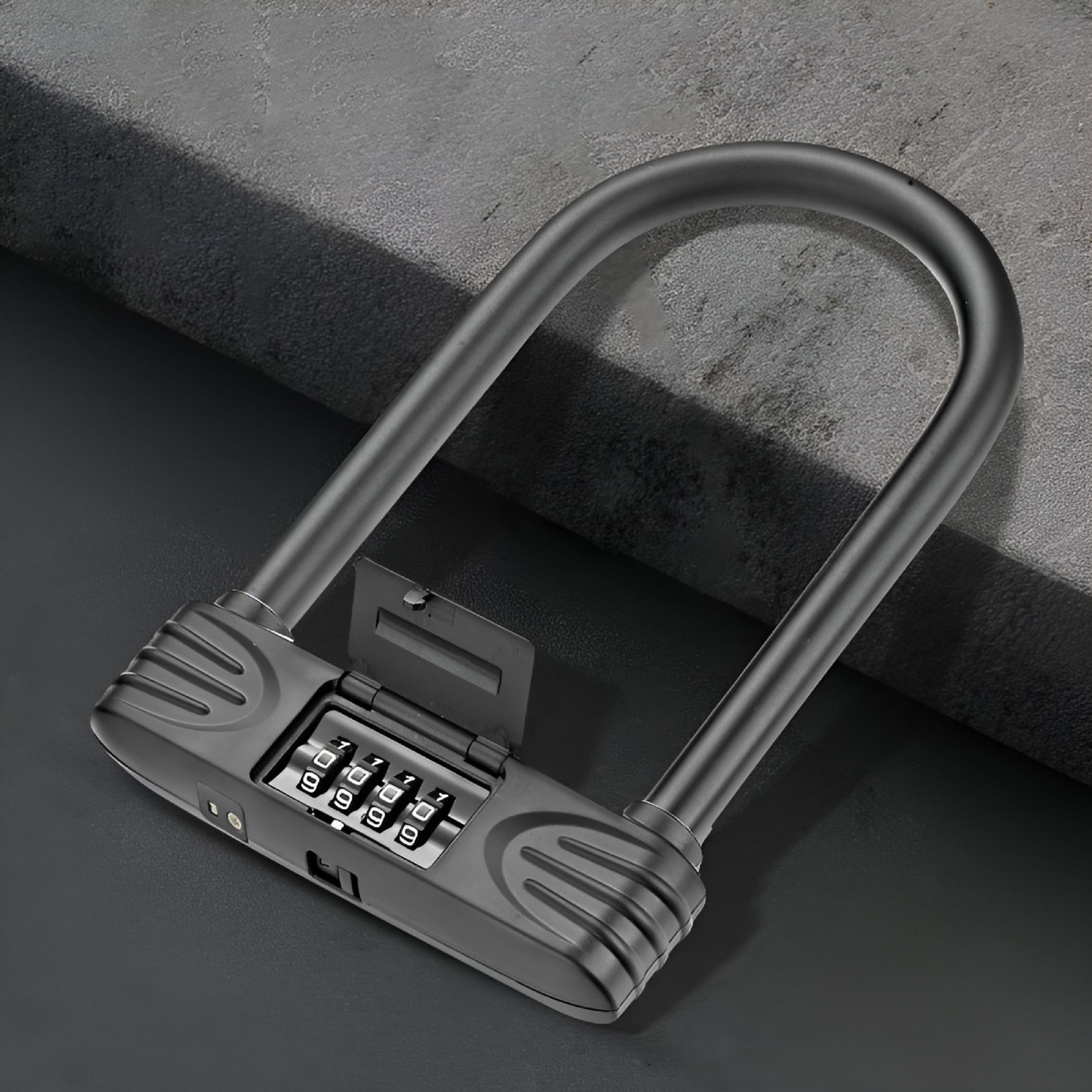 ZHZFKQ 2026 New U Shaped Bike Lock, 4 Digit Code Bike Lock, Resettable Combination Anti Theft Lock for Bike/Scooter/Motorcycle/Bicycle/Door for Commuting, Parking, Outdoor, School, Office