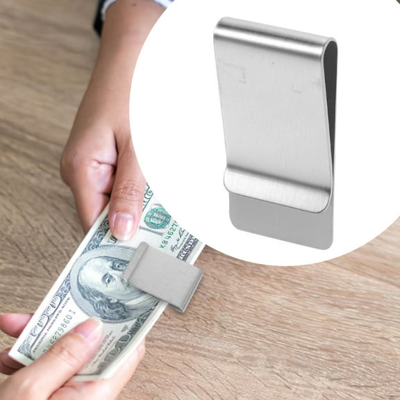TABLETREANDS 1Set Money Note Clip Wallet Sleek Design Stainless Steel Card Holder for Men and Women