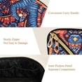 thumbnail image 5 of FORMRS Makeup Bag Travel Cosmetic Organizer for Women Fold Flat Zipper Pouch with Handle, Blue Abstract Eagle, 5 of 8