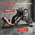 thumbnail image 5 of COZONY 2-in-1 Leg Press & Hack Squat Machine, Linear Bearing Lower Body Strength Trainer for Home Gym, 1400 lb Capacity,Black, 5 of 10