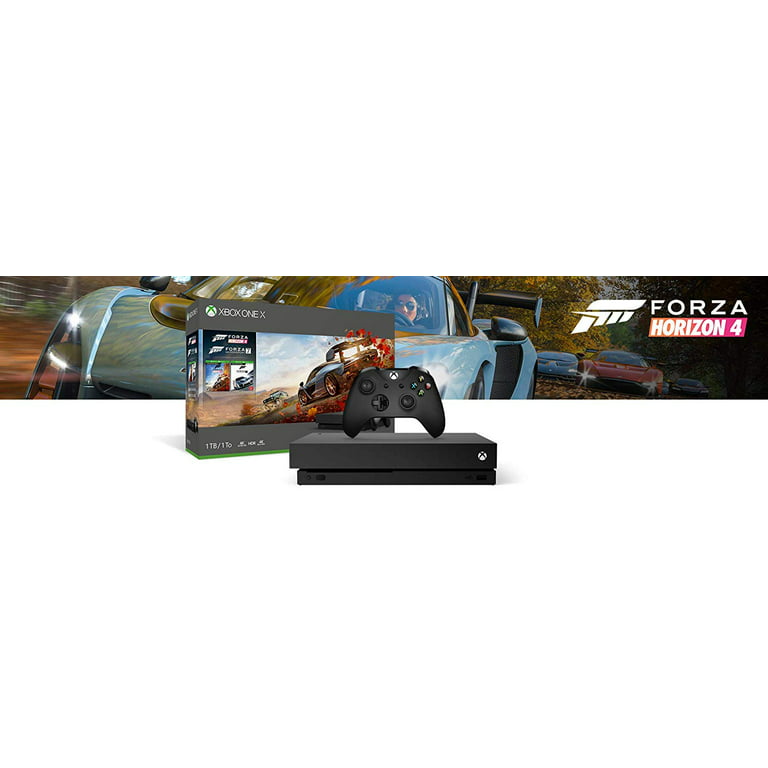 Xbox One X 4K HDR Enhanced Forza Horizon 4 Bonus Bundle: Forza Horizon 4,  Forza Motorsport 7, Xbox One X 1TB Console - Black 