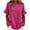 *Hot Pink, variant on VBVC Women's Cotton Blend Ruffle Trim Blouse, Ladies' Lightweight Short Sleeve Top, Casual Crew Neck Shirt For Women,Black,S-2XL