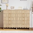 thumbnail image 3 of ORRD 5 Drawer Dresser for Bedroom, Modern Closet Chest of Drawers with Wave Fluted Drawer, Wood Storage Small Dresser Organizer for Nursery Bedroom Living Room Hallway Closet (Natural), 3 of 9