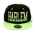 thumbnail image 3 of Harlem Block Letters Flat Bill Snapback Cap Hat Snap Back, 3 of 10