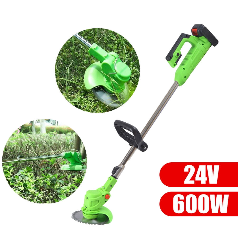 Jinyi Electric Cordless Grass String Trimmer Lawn Edger Weed Eater Cutter + 2 Battery
