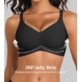 thumbnail image 5 of Daystry Womens Wireless Stripe Bras No Underwire Push Up Bra Comfort Seamless Supportive Full Coverage Everyday Bras without padding, 5 of 11