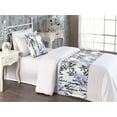 thumbnail image 2 of Floral Bed Runner Set, Watercolor Design Blossoming Leaf Branches and Asian Style Flowers, Decorative Bedding Scarf & a Pillow Sham for Hotels Homes, Twin, Lavender and Dark Blue Grey, by Ambesonne, 2 of 3