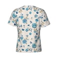 thumbnail image 6 of Vsdgher Rose Flowers Print Men's Dry Fit Mesh Athletic Shirts Moisture Wicking Tennis T-Shirt Tops, 6 of 9