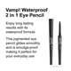 thumbnail image 2 of Delineador Pupa Milano ¡Vamp! Lápiz de ojos 2 en 1 a prueba de agua 400 Midnight Blue 0.12 oz, 2 of 5