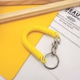 thumbnail image 6 of Retractable Coil Spring Keychain Spiral Cord Coil Keychain Holder Coil Springs Keychain Elastic Wrist Lanyard with Lobster Clasp BLUE, 6 of 8