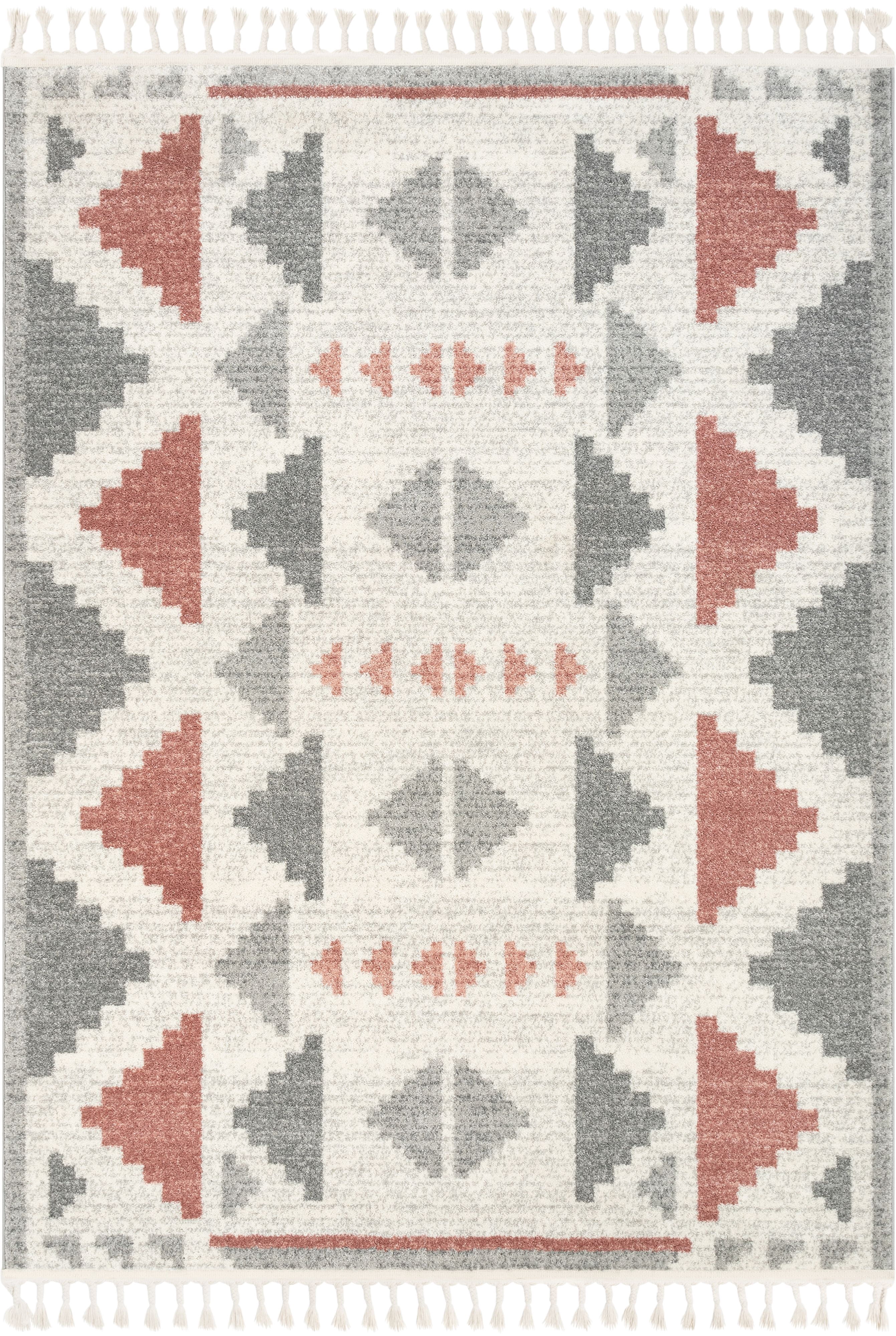 Well Woven Serenity Ada Moroccan Tribal Geometric Blush 5'3" x 7'3" Area Rug