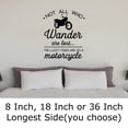 thumbnail image 2 of Not All Who Wander Are Lost, Lucky Ones Are On A Motorcycle Funny Wall Decals for Walls Peel and Stick wall art murals Black Small 8 Inch, 2 of 2