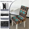 thumbnail image 6 of TSOVTHRID Aztec Tribal Geometric Stripe Print Dining Chair Covers Quilted Removable Upholstered Chair Slipcovers Stretch Scratch Resistant Anti-Slip Seat Cushion Slipcovers, Set of 1, 6 of 7