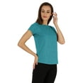 thumbnail image 2 of Inkmeso T-Shirt à Manches Courtes Uni pour Femmes Coupe Régulière Décontractée T-shirts Basiques Doux, 2 of 7