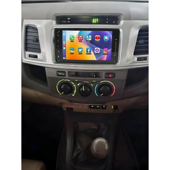 7" Android 13 Car Stereo For Toyota Hilux 2006-2013, Wireless Carplay Android Auto, 2+32Gb Head Unit With Ahd Backup Camera, Microphone, Wifi Gps Bluetooth Radio