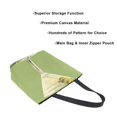 thumbnail image 3 of FORMRS Womens Canvas Tote Bag with Zipper Inner Pocket Shoulder Handbag, Martini with Olive, 3 of 7