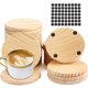 thumbnail image 1 of 12/24 posavasos de madera con almohadillas antideslizantes 48/96, posavasos redondos para bebidas, posavasos en blanco, kit de madera, posavasos reutilizables para café, té, para el hogar, mesa, cocin, 1 of 11