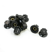 Unique Bargains 10pcs 6mm Shaft Dia White Mark Control Volume Potentiometer Knobs Pots