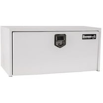 14X16X36 INCH WHITE STEEL UNDERBODY TRUCK BOX WITH PADDLE LATCH