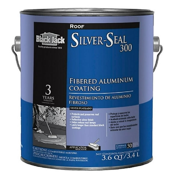 Black Jack 5175-A-34 Silver-Seal 300 Fibered Aluminum Roof Coating 3.6 qt.