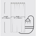 thumbnail image 4 of Canadian Linen Rideaux de Douche Sans Crochets, 72"x72 Pouces, Rideaux de Douche pour Baignoire en Polyester Résistant à la Moisissure et à l'Eau, Lavables, pour Salle de Bain, Triangle Bleu, 4 of 5