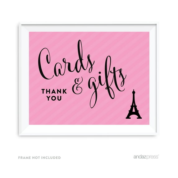Cards & Gifts Paris Bonjour Bebe Girl Baby Shower Party Signs