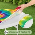 thumbnail image 5 of Rainbow Tie Dye Spiral Pattern Round Fitted Tablecloth with Elastic Edge,Dining Table Cover Waterproof,Outdoor Round Tablecloth for Camping,Dining,Indoor and Outdoor, 5 of 7