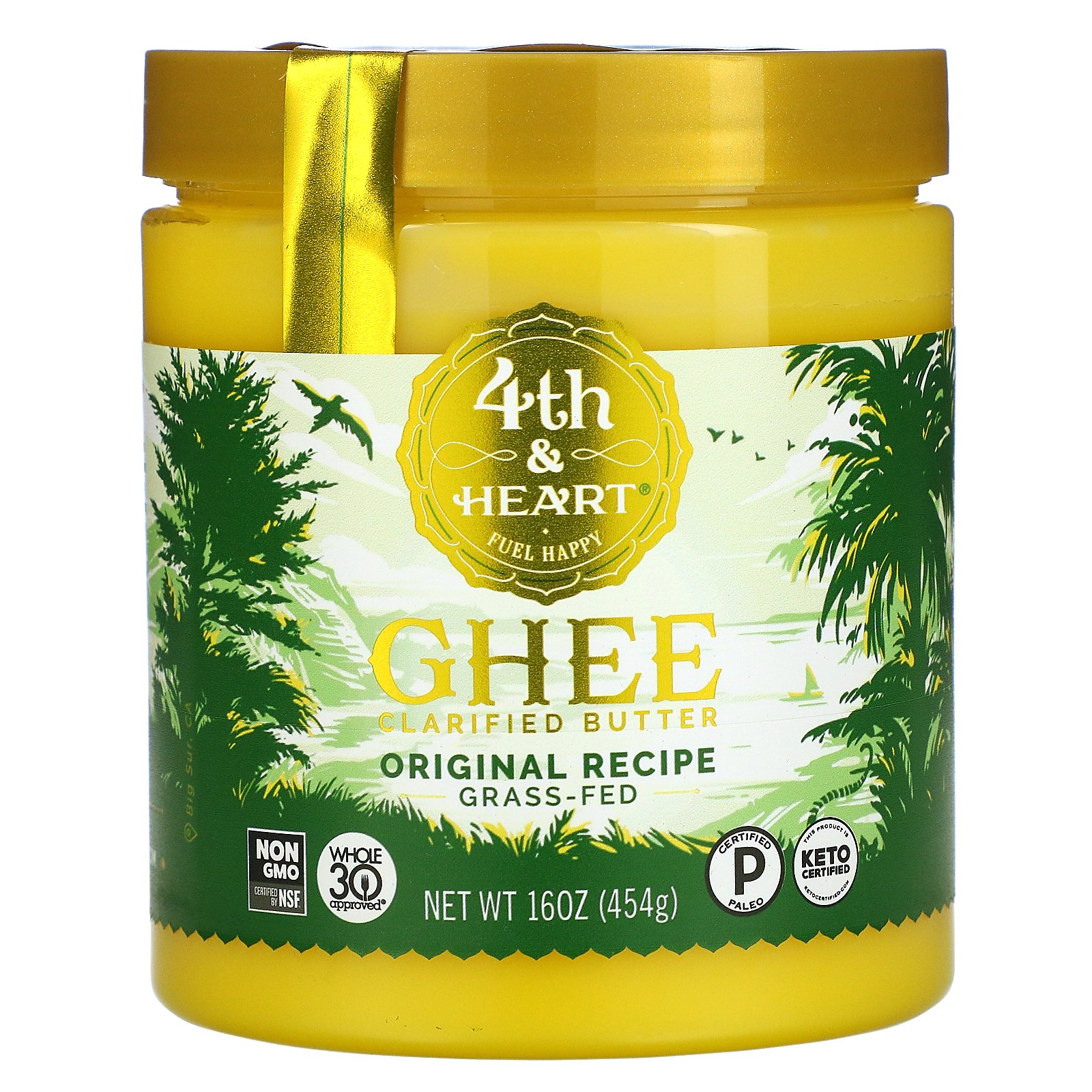 4th & Heart Ghee Clarified Butter, Original Recipe, 16 oz (454 g