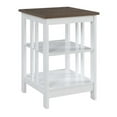 thumbnail image 2 of Pemberly Row End Table in White Wood with Driftwood Top, 2 of 5
