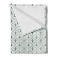 thumbnail image 2 of Anchor Soft Flannel Fleece Throw Blanket, Yachting Theme Pattern with Abstract Ocean Waves and Blue Stars, Cozy Plush for Indoor and Outdoor Use, 70" x 90", Beige Blue Pale Blue, by Ambesonne, 2 of 5
