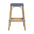 thumbnail image 2 of Butler Specialty Company Robias Rectangular Rattan 30" Bar Stool - Blue & White, 2 of 6