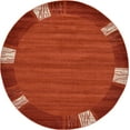 thumbnail image 1 of Unique Loom Del Mar Collection Tapis Rond Transitionnel Contemporain, 8 Pieds, Rouille Rouge/terre Cuite, 1 of 10