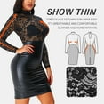 thumbnail image 5 of JINMGG Womens Plus Size Clearance $5 Women's Lace Patchwork Backless Leather Skirt Party Suspender Hip Wrap Underwear Nightdress Black L, 5 of 9