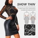 thumbnail image 5 of Falda de cuero sin espalda de retazos de encaje Sexy para mujer, vestido de noche Sexy con tirantes para fiesta Fridja  nalpqowj49852, 5 of 9