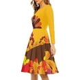 thumbnail image 2 of FKELYI Happy Fall Turkey Women Dresses Size 2XL Comfortable Women Long Sleeve Dressy Tops Casual Thanksgiving Harvest Women's Wear to Work Dresses, 2 of 4