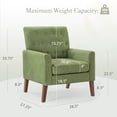 thumbnail image 3 of Dycanpo Modern Linen Accent Chair Armchairs 18.5"H Comfy Living Room for Home Bedroom, Green, 3 of 6