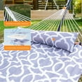thumbnail image 2 of KEESTP 2 Person Portable Double Hammock Without Stand - 500lb Capacity Outdoor Hammock for Camping, Backyard - Whitegray, 2 of 6