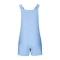 thumbnail image 4 of ATOGUTA Girls Jumpsuit Shorts Summer Sleeveless Loose Overalls Cute Rompers Shorts with Pockets Blue, Size 5T-14, 4 of 6