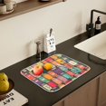 thumbnail image 5 of Yayeee Dish Drying Mat for Kitchen Counter 16" x 18" Microfiber Super Absorbent Coffee Decorative Pad, Beige Jar, 5 of 9
