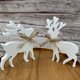thumbnail image 4 of Ganfancp Decoraciones Navideñas Reno Blanco de Madera Artesanía Alféizar de La Ventana Decoración Festiva para El Hogar Rebajas Hoy Liquidación 2X Adorno de Ciervo, 4 of 5