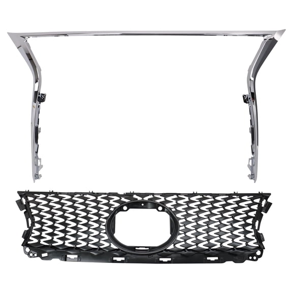 TRQ Front Upper Grille Fits 2014 Lexus IS250 IS350