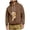 A-Brown, variant on Fashion Man Solid Casual Long Sleeve Solid Ladies Loose Hooded Sweatshirts Blouse Tops M White