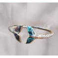 thumbnail image 5 of Pulsera de cola de sirena de concha de abulón natural para mujer, brazaletes y brazaletes abiertos, joyería vintage, 5 of 5