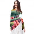 thumbnail image 5 of Cactus Beautiful Translucent Chiffon Yarn Hair Scarf 180*73 (70.86*28.7in) - Light and Breathable Silk Wrap, 5 of 6