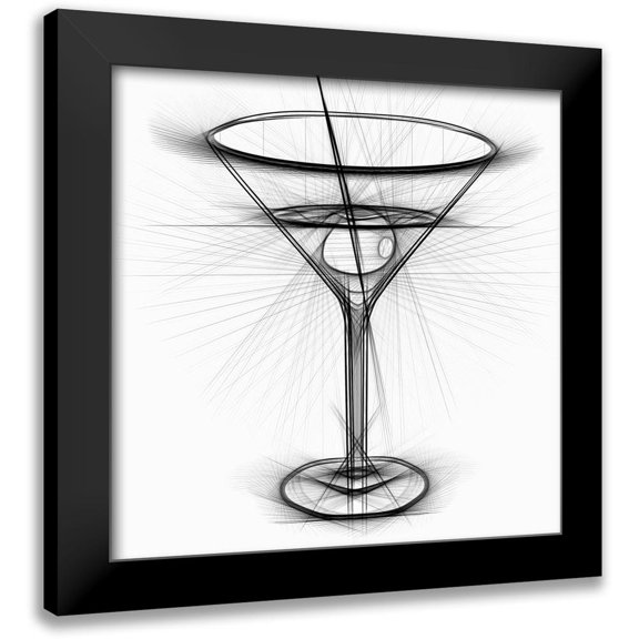 Bolokofsky, Ronald 12x12 Black Modern Framed Museum Art Print Titled - Cocktail I