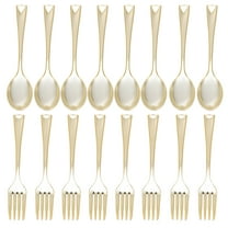 Golden Mini Spoons Set for Disposable Material One Piece Molding 1 Set