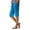 3BER# Blue, variant on Bermuda Shorts For Women Linen Shorts Knee Length Elastic Waist Long Shorts Casual Summer Shorts Petite Capri Pants Dressy Beach Comfy Pull On Shorts With Pockets Army Green L