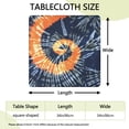 thumbnail image 2 of Colorful Tie Dye Pattern Square Fitted Tablecloth with Elastic Edge,Square Table Cover,Washable Elastic Table Cover for Home Kitchen Party Decor 34"x34", 2 of 6