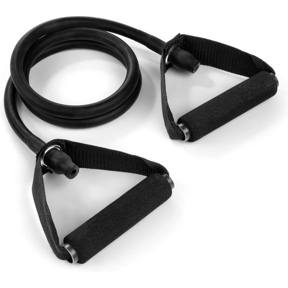 Champion Sports XP Resistance Tube Bands for Men and Women, Extra Heavy Resistance, Black - Durable Fitness Band for Strength Training, Stretching, Rehabilitation - Premium Home Workout Equipment
