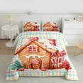 thumbnail image 2 of Manfei Gingerbread House Queen Comforter Set 3 Pieces for Kids Girls, Christmas Tree Bedding Sets, Rainbow Buffalo Plaid Bedding Comforter Set, Luxury Bedroom Decor, 2 of 8